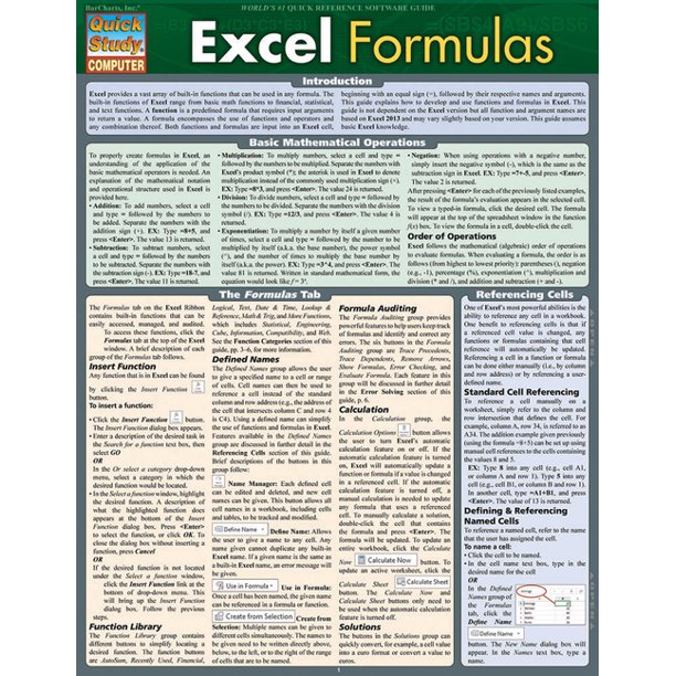 Excel Formulas (Book)