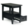 thumbnail image 4 of Simpli Home Warm Shaker Solid Wood Transitional 48 inch Wide Coffee Table with 2 14 inch Wide End Tables in Black (Set of 3), 4 of 12