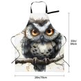 thumbnail image 3 of Zufioo Whimsical Owl On Branch Print Adult Waterproof Apron, Cooking Apron, Flower Arranging and Painting Apron-Adjustable Straps, with Pockets, Kitchen Supplies-One Size, 3 of 9