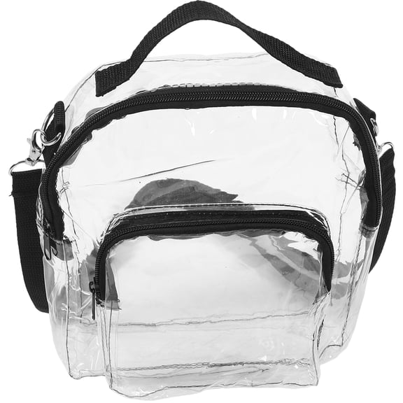 HOMEMAXS Transparent Messenger Bag White Sling Pouch Makeup Tote Clear