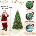 thumbnail image 3 of Tcbosik 7ft Prelit Artificial Christmas Tree with 400 Warm White Lights, 1072 Branch Tips and Metal Stand, Perfect Choice for Xmas Decoration, Green, 3 of 8