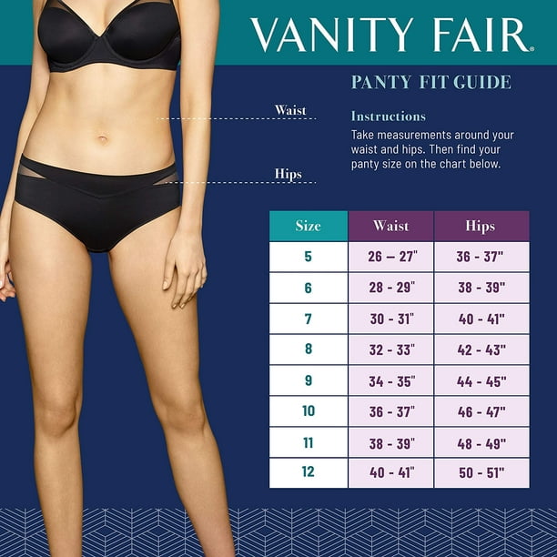 Vanity Fair Women's Perfectly Yours Nylon with Lace Brief Panty