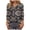 Black_1, variant on Towmus Womens Blouses Boho Floral Printed 3/4 Sleeve Shirts Business Work Shirt Dressy Casual Loose Tops