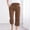 Coffee, variant on Vivianyn HD Women's Capri Casual Pants, Drawstring Elastic Waist Summer Trousers with Pockets,Pink,Size S-XXL