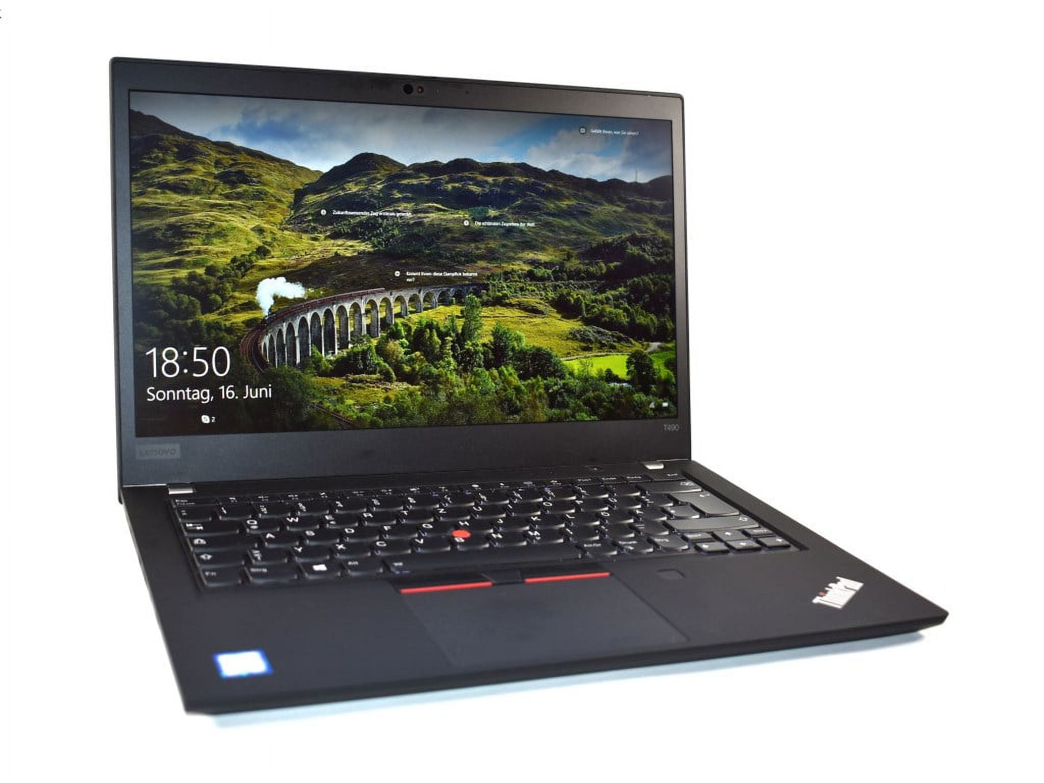 Refurbished (Fair) - Lenovo T490 14" Laptop, Intel Quad Core i7-8665U - 16GB RAM - 256GB SSD - Windows 11 Pro