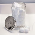 thumbnail image 3 of Mabis Decorative Storage Apothecary Clear Glass Jar For Kitchen, Bathroom Or Laundry Organization With Metal Lid, 4.1 X 3.9 X 7 Inches, 3 of 6
