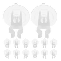 15 Pcs Suction Cups for Window Candles Light Christmas Long Transparent