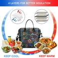 thumbnail image 4 of OBREWU Pioneer Flower Womens Lunch Box for Work,Insulated Large Pioneer Flower Lunch Bag for Women,Loncheras Para Mujer,Leakproof Adult Lunch Bag for Work,Beach,Travel,Picnic,Camping, 4 of 7