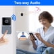 thumbnail image 5 of Cámara de timbre inalámbrico con timbre de video WiFi-Kits de timbre de puerta de cámara de seguridad para el hogar, captura de fotos, batería recargable, audio de 2 vías, alertas en tiempo real, visi JFHHH pequeña, 5 of 5