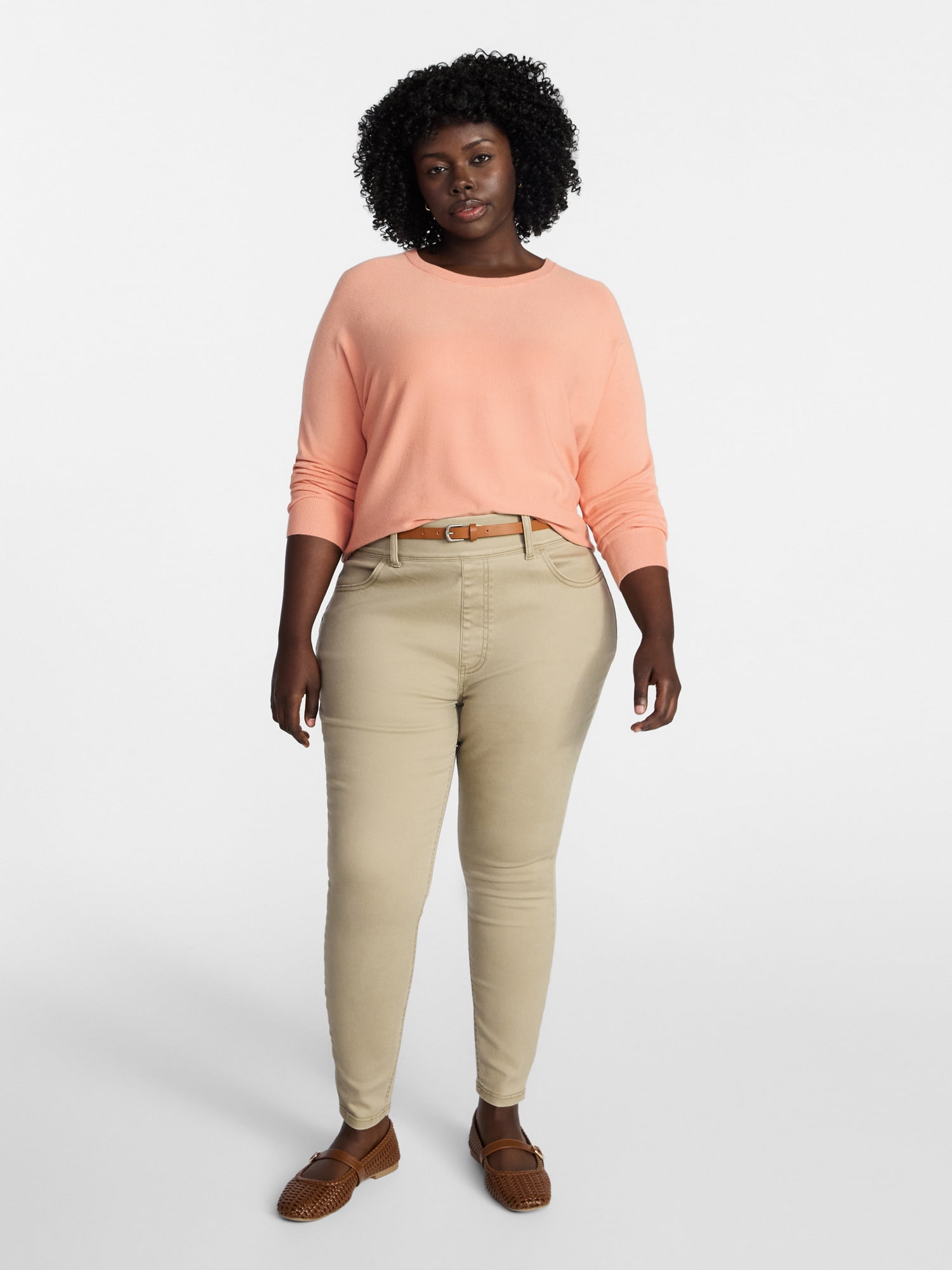 Terra & Sky Women's Plus Size Fine Gauge Dolman Sweater, Sizes 0X-5X