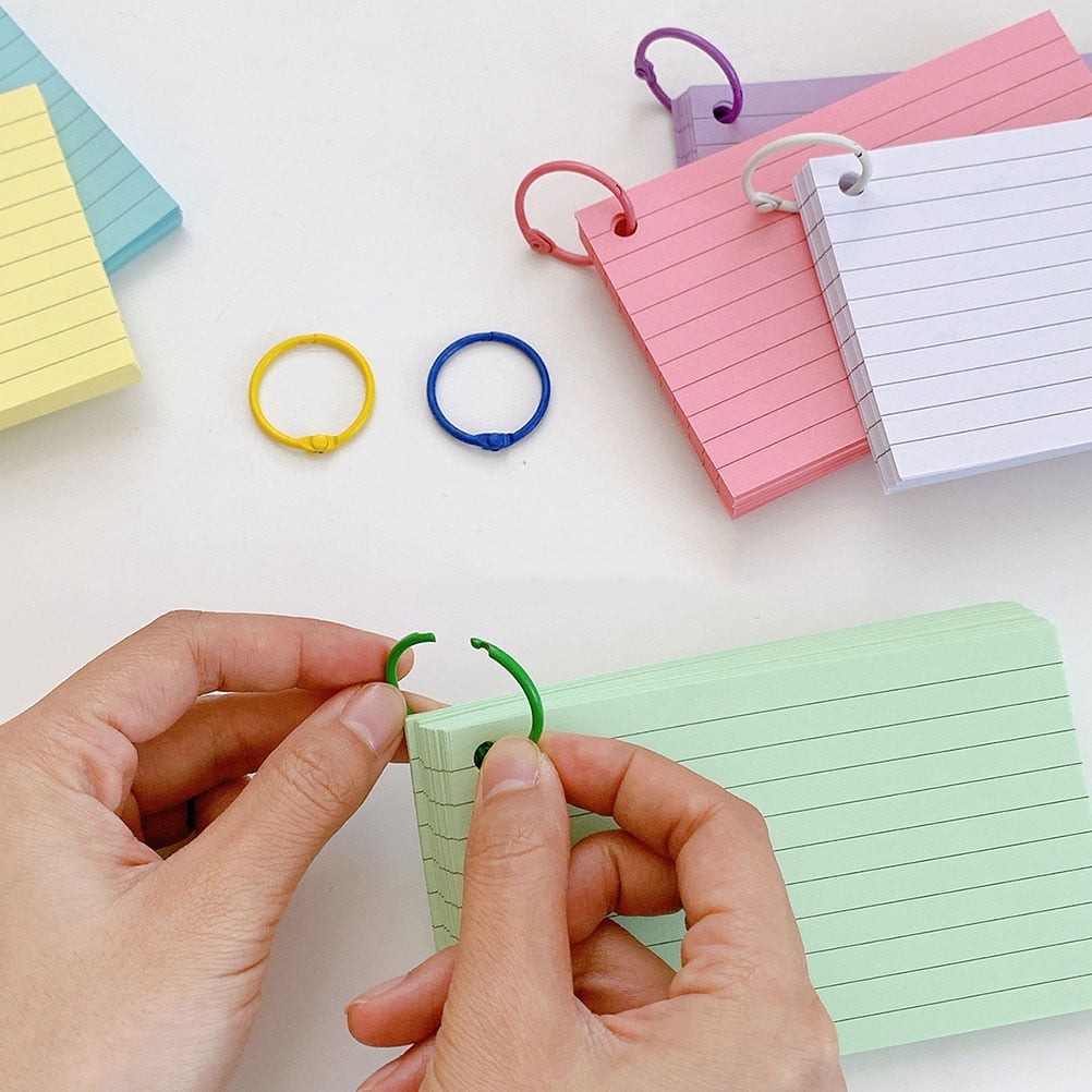 WHAMVOX Small Lined Memo Pads and Flash Cards Set for Note Taking, Study, and Organizing Notes