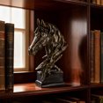 thumbnail image 2 of Resin Horse Head Statue, Modern Home Decor Sculpture with Gift Box - Perfect Housewarming, Wedding & Retirement Gift for Living Room, Office Desk and Shelf Decor, 2 of 6