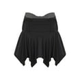 thumbnail image 6 of Biezeib Women's Fashion Mini Skirts Solid Color Tie-Up Ruched Irregular Hem Pleated Skirts Gothic Punk Summer Casual Skirts, 6 of 6