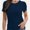 Navy blue, variant on Women's Basic Short Sleeve T-Shirts - Crewneck Casual Tees for Summer