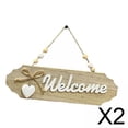 thumbnail image 1 of 2 Letreros De Madera Para Colgar En La Puerta Con Lazo, Colgador De Puerta Para Decoración De La Puerta Delantera Del Porche, Bienvenidos De Madera, 1 of 8
