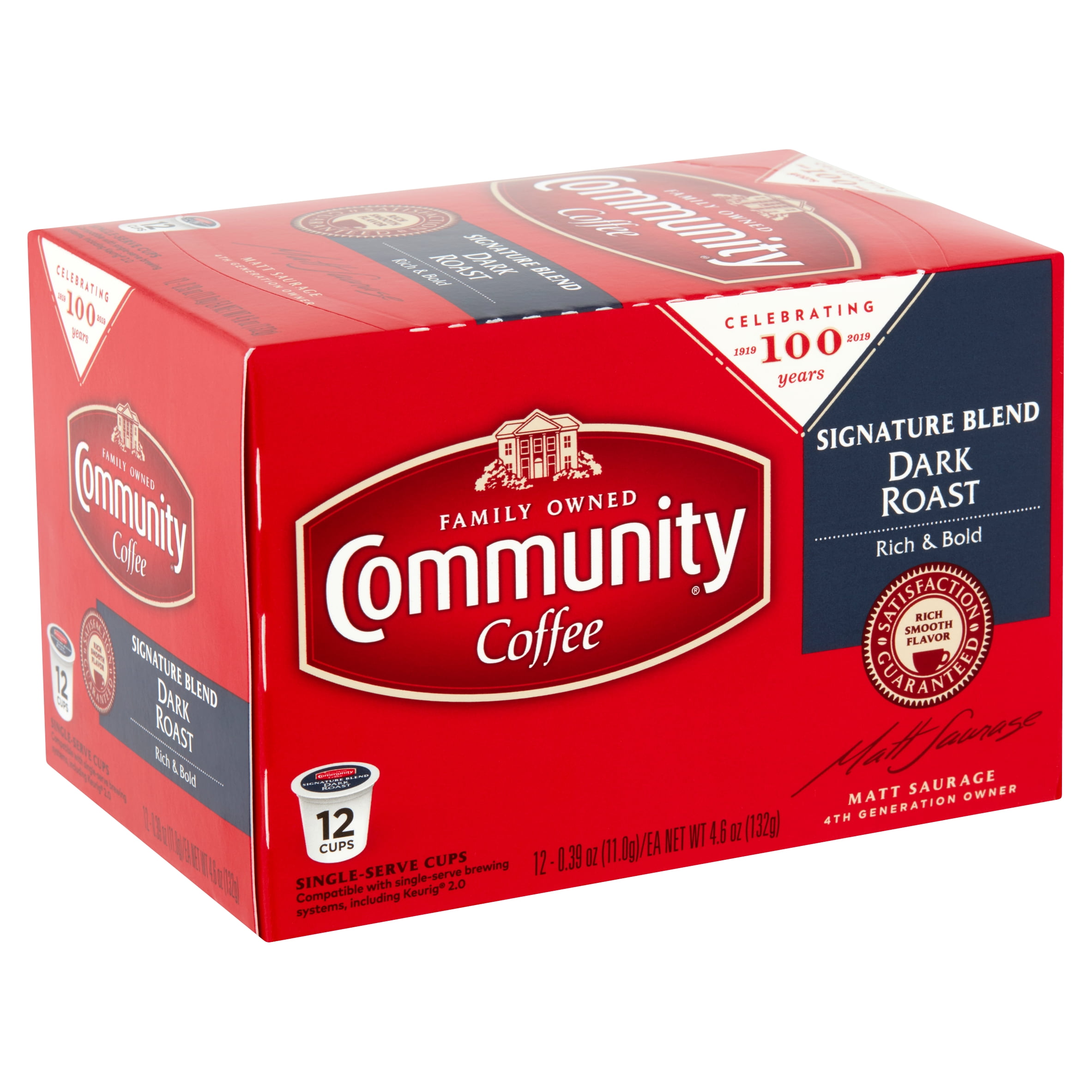 Community Coffee Signature Blend Dark Roast Coffee SingleServe Cups, 0