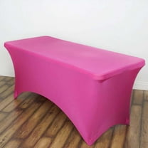 Efavormart 6 FT Fitted Fushia Rectangular Stretchy Spandex Tablecloth For Wedding Party Tradeshow Decor Decoration