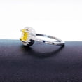 thumbnail image 7 of Uloveido White Gold Plated CZ Crystal Halo Solitaire Engagement Rings for Women, Charm Wedding Rings (Yellow, Size 8) Y3100, 7 of 7