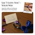 thumbnail image 6 of Black Engagement Ring for Women Mystic Topaz CZ Heart Promise Ring  Gift for Her Ginger Lyne, 6 of 8
