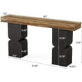 thumbnail image 2 of Tribesigns 63" Modern Console Tables, Narrow Wood Long Sofa Table Behind The Couch, Brown, 2 of 5