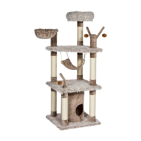 UPC: 0048081073131 | Prevue Pet Products Kitty Power Paws Plush Siberian Mountain Frost Tan 7313