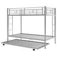 thumbnail image 6 of Twin over Twin Bunk Bed with Trundle, Easy Assembly, Includes 2 Ladders & 4 Easy-Glide Casters, 6 of 14