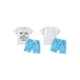 thumbnail image 3 of Aojekbee 2Pcs Baby Boy Summer Outfits Short Sleeve Shark Print T-Shirt + Shorts Set Infant Clothes, 3 of 10