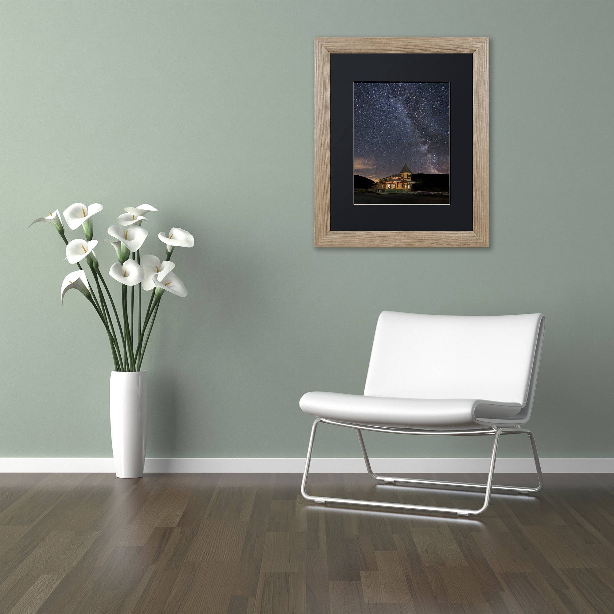 Trademark Fine Art "Stellar Depot" Canvas Art by Michael Blanchette Photography Black Matte, Birch Frame