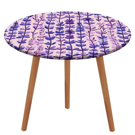 

ZHANGS Lovely Lavender Patch 836 Round Table Cover Stain-Resistant Fitted Tablecloth Oil-Proof Wipeable Elastic Table Cover Waterproof Table Cloth for Halloween Thanksgiving Christmas
