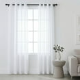 thumbnail image 1 of Cortinas Traslúcidas Grandes 280 x 215 ,Elegantes Con Aros Metálicos, Para Ventana De Sala, Cuarto Y Comedor, Cortina Transparente Difusora Luz Mod. Blanco, 1 of 1
