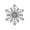 White, variant on Tibvox Glittering Rhinestones Snowflake Alloy Safety Lapel Pin Festive Winter Brooch For Jacket Bag or Scarf Styling