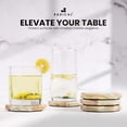 thumbnail image 3 of Radicaln Marble Coasters Set of 6 Handmade 3.5 inch Oceanic Star Coasters for Drinks, Stylish Square Coaster Set with Holder for Coffee Tables, 3 of 7