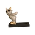 thumbnail image 3 of Soporte de vino en forma de perro, soporte de almacenamiento de vino, estante de adorno, escultura, soporte de vino, adorno para mesa de comedor, Marrón Soledad Botellero de vino, 3 of 9