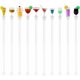 thumbnail image 1 of 10 Piezas Agitadores de Cóctel 23 cm Barra de Mezcla de Bebidas de Acrílico Revuelva con Colorido Accesorio en Miniatura para Agitar Barra Cóctel Café Té Jugo Vino, 1 of 5