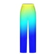 thumbnail image 4 of Dyegold Wide Leg Trouser Pants For Women Ombre Tie Dye Elastic Waist Palazzo Pants Plus Size Straight Long Pant With Pockets, 4 of 5