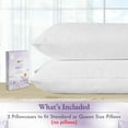 thumbnail image 6 of California Design Den 1000 Thread Count King Size Pillow Cases, 100% Cotton Sateen Weave, Soft Refined Set of 2 King Pillow Cases Fit King Size Pillows, Bright White, 6 of 10