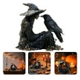 thumbnail image 2 of New Resin Witch Figurine Halloween Outdoor Desktop Decorations (Witch Statue 5.91in), 2 of 5