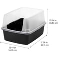 thumbnail image 2 of IRIS Cat Litter Box Small, High Sided, Scatter Shield, Black, 2 of 9