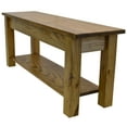 thumbnail image 4 of RANCH COLLECTION FARMHOUSE BENCH WITH SHELF: GOLDEN OAK-36, 4 of 5