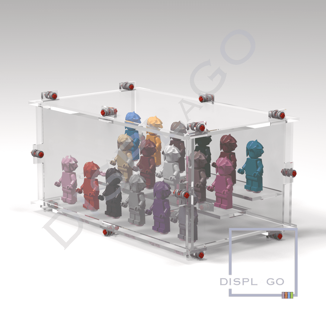 Display Case for LEGO® Series 1-24 Minifigures. For 18 Minifigures. Stackable.