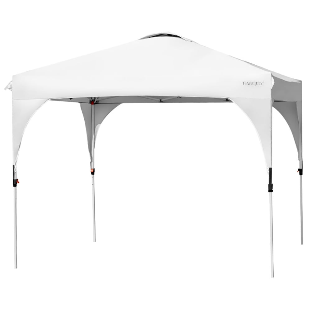 Aimee Lii 10 x 10 Feet Outdoor Pop-up Camping Canopy Tent with Roller Bag, Backyard Canopy Gazebo, White Aimee Lii 10 x 10 Feet Outdoor Pop-up Camping Canopy Tent with Roller Bag, Backyard Canopy Gazebo, White