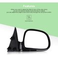 thumbnail image 4 of SCITOO Side Mirrors A Pair of Mirrors Fit for 1994-1998 For Chevy Blazer S10 1994-1998 S10 1994-1998 For GMC Jimmy S-15 1994-1998 For GMC S-15 Sonoma Manually Fold Non-heated Exterior Mirrors, 4 of 4
