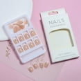 thumbnail image 5 of Trianu 24 Pcs Press on Nails Short Medium Square Glue on Nails White And Pink, French Manicure Fake Nails Short Coffin Acrylic Nails Press on Fall Winter Gel Nails for Women and Girls, Pink, 5 of 5