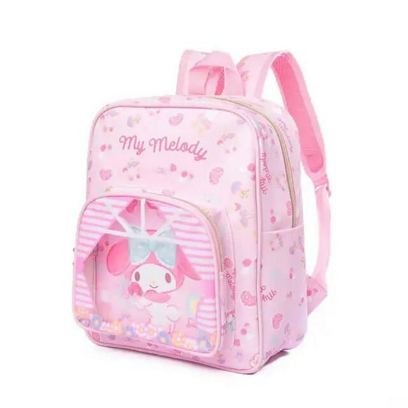 Hello Kitty Backpacks Kawaii Japanese School Bag Children‘s Leather Waterproof Backpack Cartoon Stitching Student School Bag