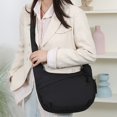 thumbnail image 4 of Tanyzvel Water Resistant Lightweight Nylon Hobo Crossbody Bag Adjustable Strap Multi Zipper Pocket Working Mom Picnic Weekend Errands 11 Inch Tablet Office Grocery Travel 35×30×5cm, 4 of 5
