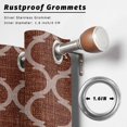 thumbnail image 5 of Outdoor Curtains for Patio Waterproof Moroccan Texture Indoor/Outdoor Curtain Tiebacks Retro Brown Linen Privacy Curtain Sun Block Grommet Drapes for Pergolas Gazebo Porch 2 Panel 54x108 Inch, 5 of 9