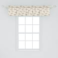 thumbnail image 2 of Exotic Window Valance, Minimal Neutral Animal Print with Tiger Silhouettes Pattern Jungle Cat, Curtain Valance for Kitchen Bedroom with Rod Pocket, 54" X 18", Eggshell Warm Taupe Tan, by Ambesonne, 2 of 2