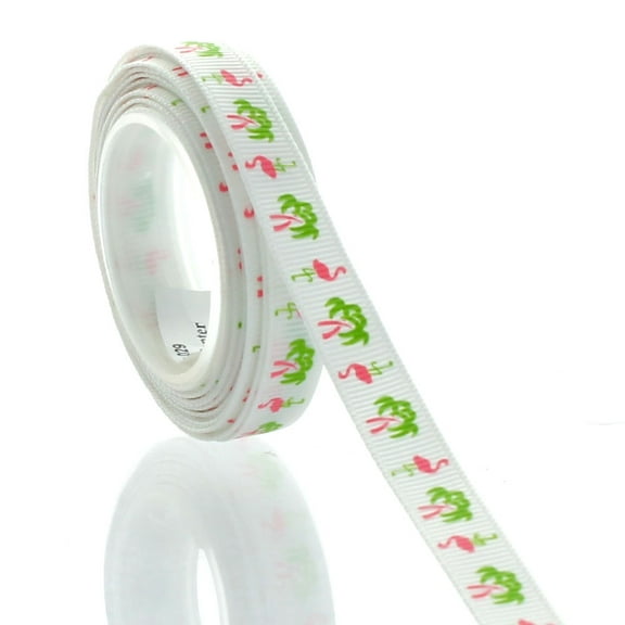 3/8" Flamingo Grosgrain Ribbon 5 Yard