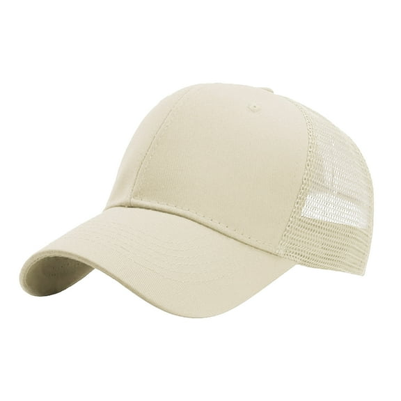 Mesh Trucker Baseball Cap for Women Men Structured Front Panel Adjustable Unisex Snapback Hat