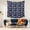 Cat Floral Dark, variant on 50x50 Inch Square Wall Tapestry for Indoor & Outdoor, Living Room, Bedroom, Teen Room,Cat Floral Dark Blue Pattern